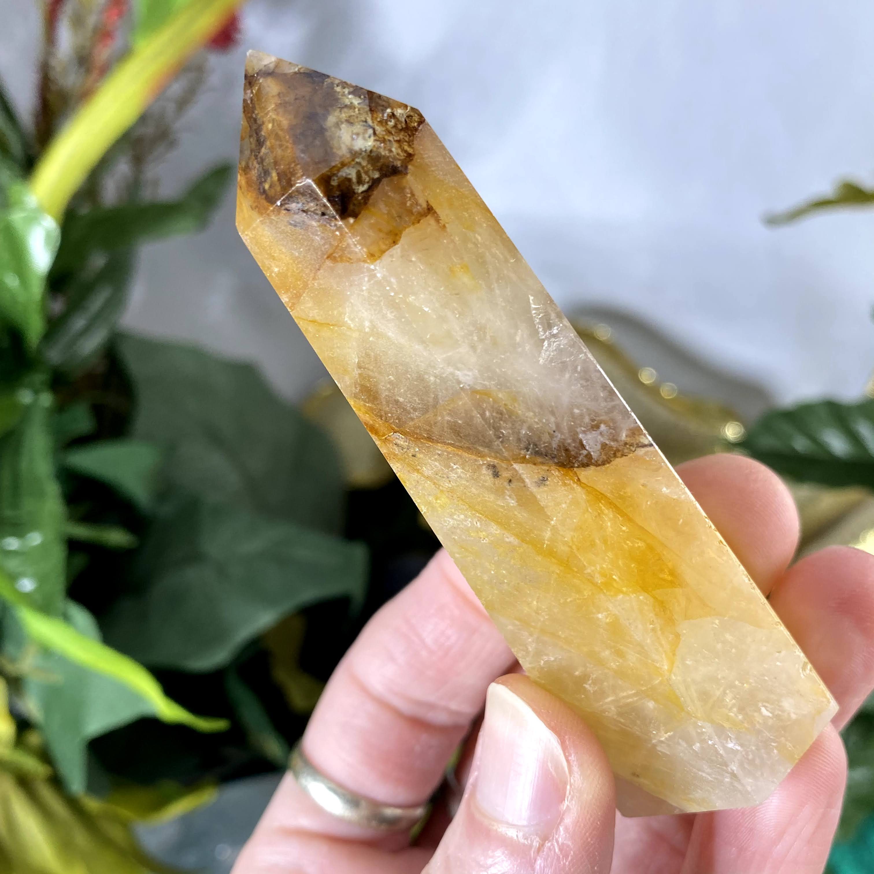 Hematoid Quartz- Golden Healer Quartz Super Deep Gold Towers / Points / Obelisks! (A628/A631/A632)