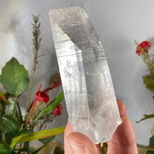 Load image into Gallery viewer, Colombian Quartz - Stellar Gorgeous Chonky Colombian Quartz &quot;Lemurian&quot; Laser Wand / Point with Rainbow Party &amp; self healed growth! C324