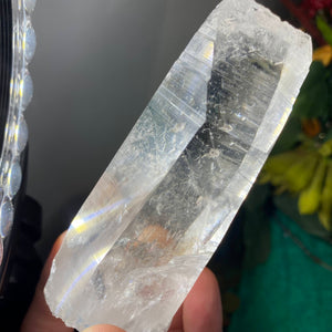 Colombian Quartz - Stellar Gorgeous Chonky Colombian Quartz "Lemurian" Laser Wand / Point with Rainbow Party & self healed growth! C324
