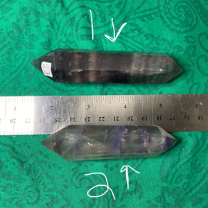 Fluorite- Polished Double Terminated Fluorite Points / Wands (Purple, clear, green) #A664/#A663