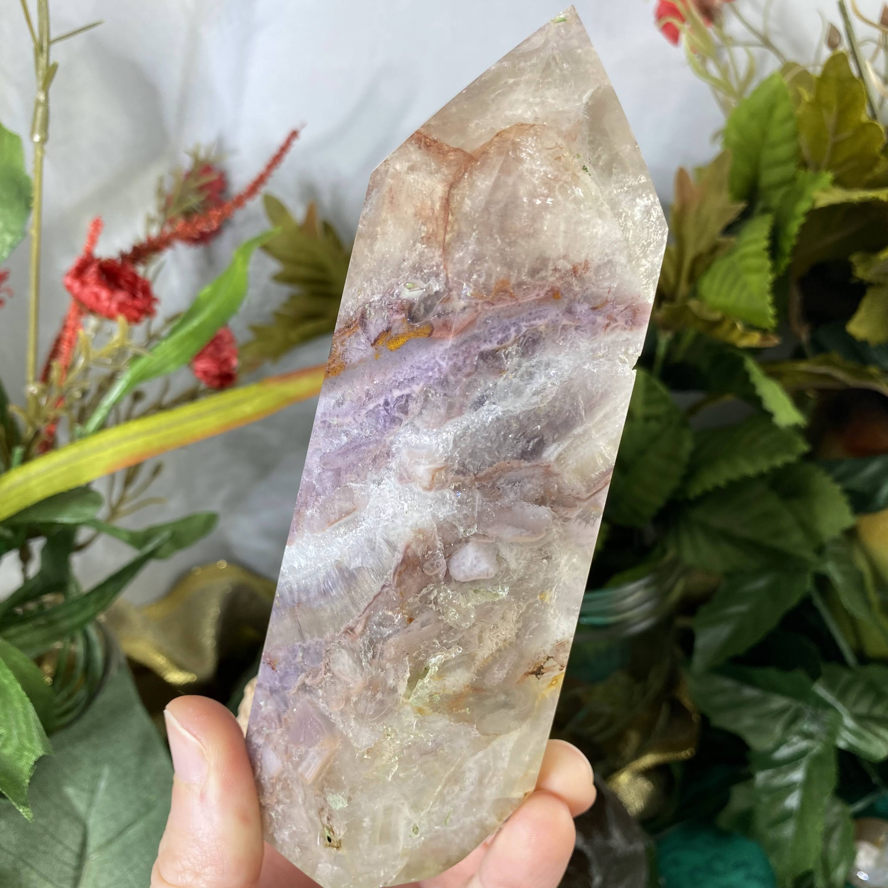 Fluorite - Gorgeous Purple & Yellow Fluorite Nice Sized Tower / Obelisk / Point! C243