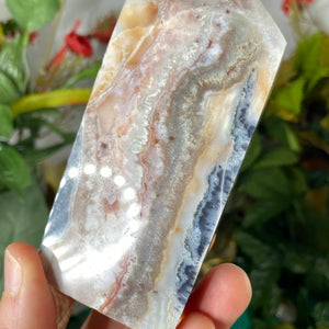 Agate- Unique Colorful Agate Polished Point / Tower / Obelisk! #C344