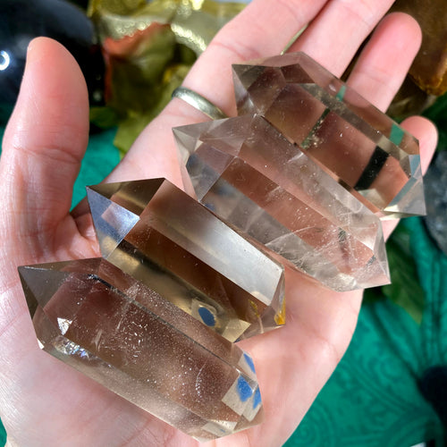 Smokey Quartz- Smokey Quartz Excellent Clarity Polished Double Terminated Point / Wand! (A774.A775.A779.A780)