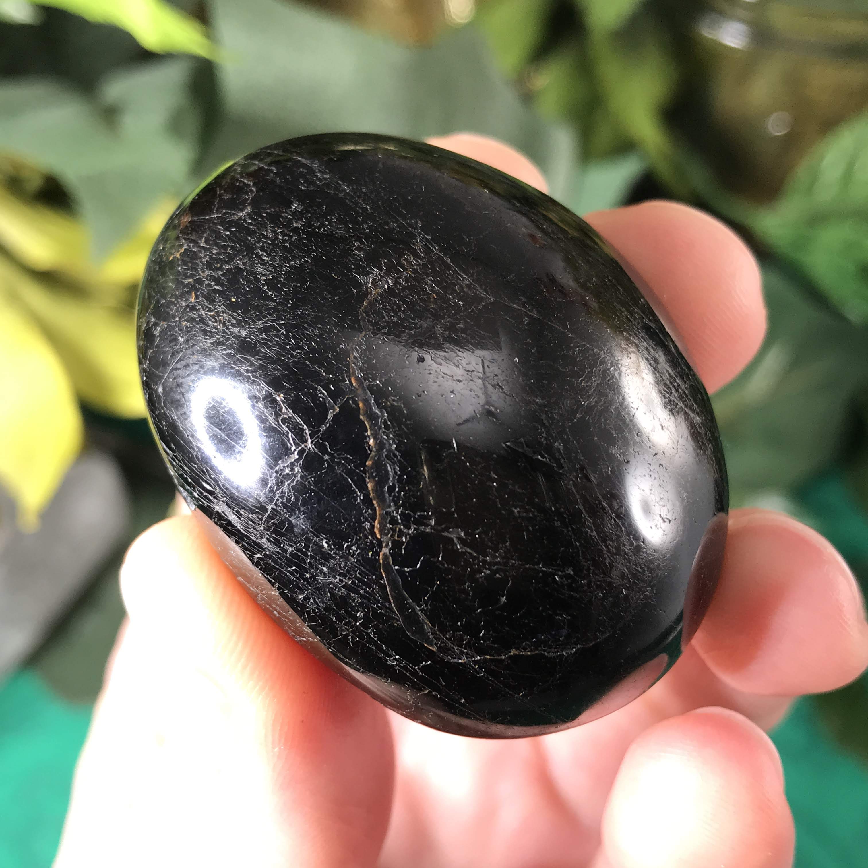 Black Tourmaline Palm Stones MED!