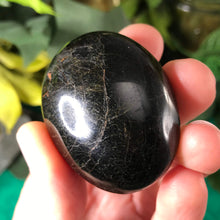 Load image into Gallery viewer, Black Tourmaline Palm Stones MED!