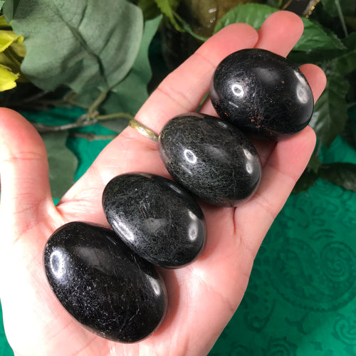 Black Tourmaline Palm Stones SMALL!
