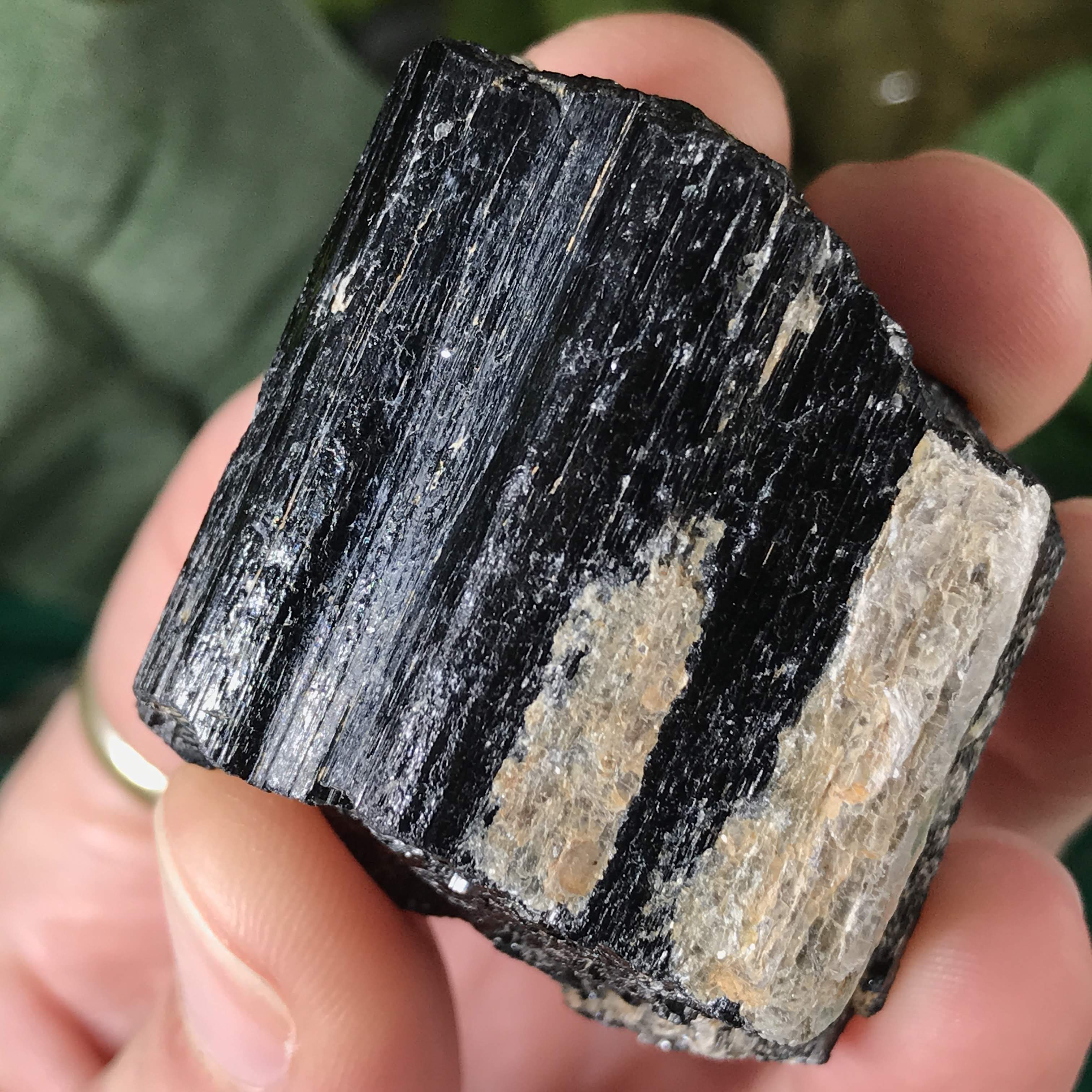 Black Tourmaline (Some with Mica!) Raw -medium