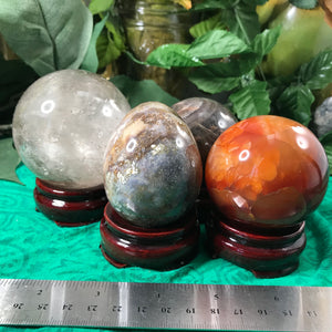 Sphere, Egg, Crystal Stands!