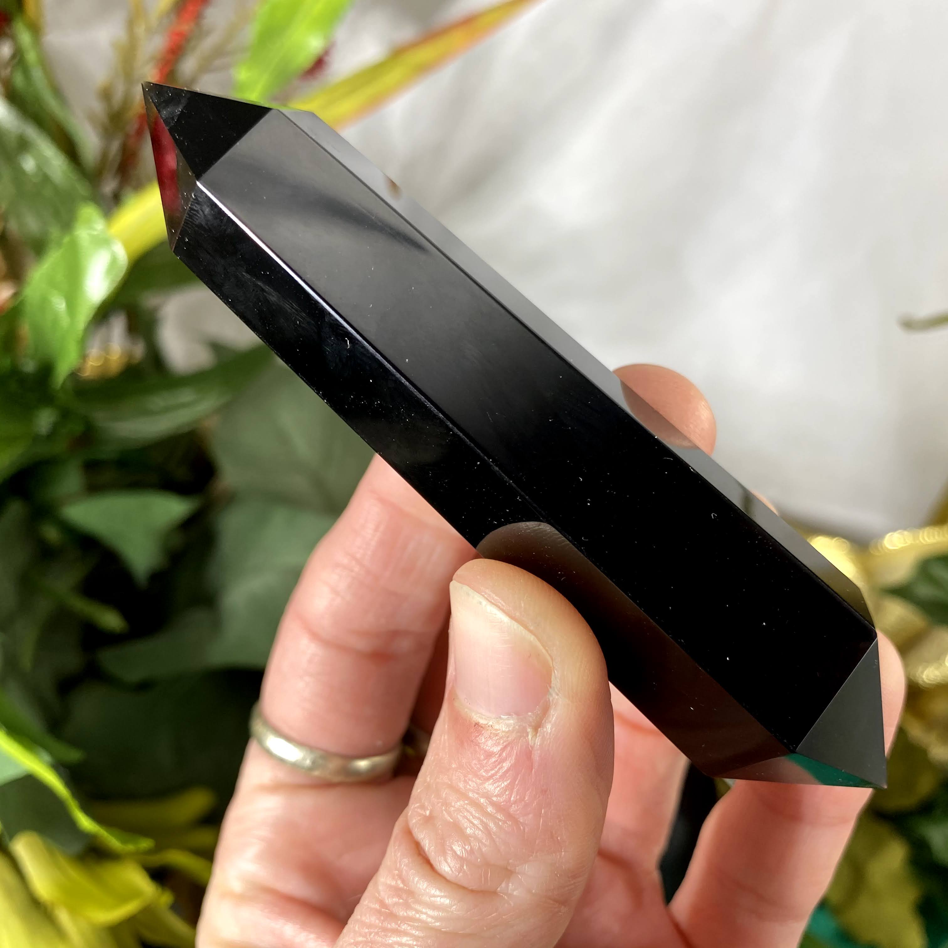 \Obsidian- Black Obsidian DT / Double Terminated Points! (B371/B376)