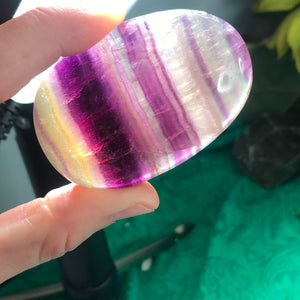Fluorite- Multi-Colored Rainbow Fluorite Palm Stones!