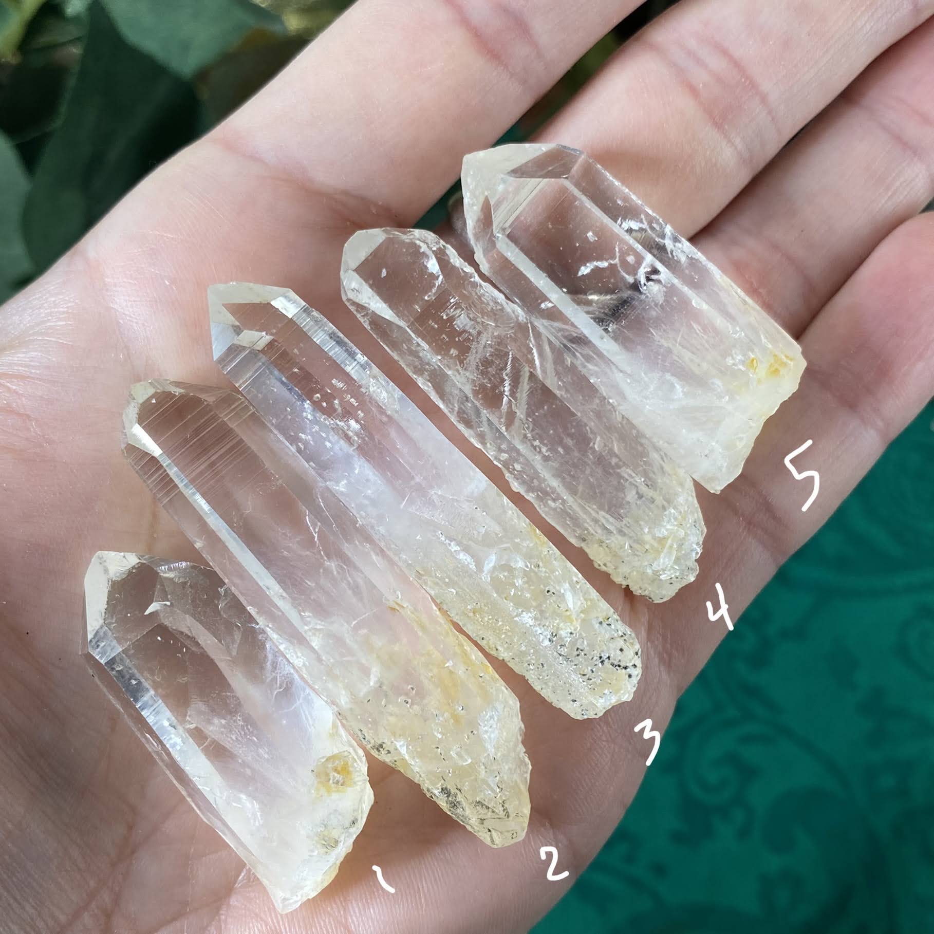 Colombian Blue Smoke "Lemurian" Quartz Points! #C486 (per piece)