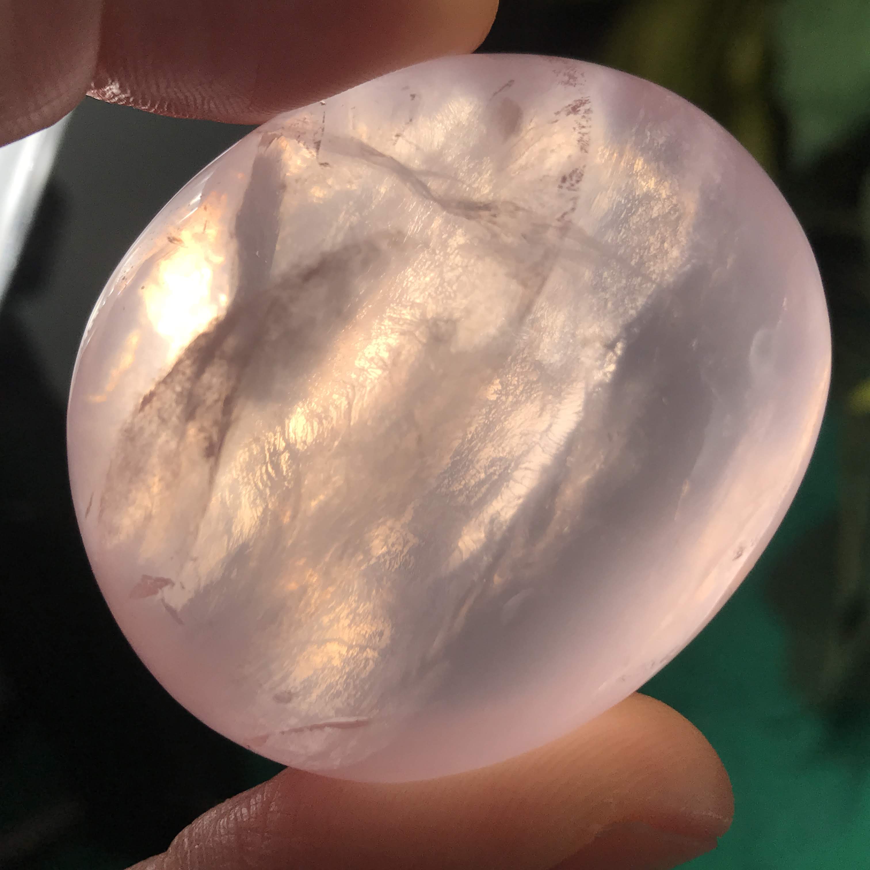 Rose Quartz- Super Dark Pink Rose Quartz Palm Stones!