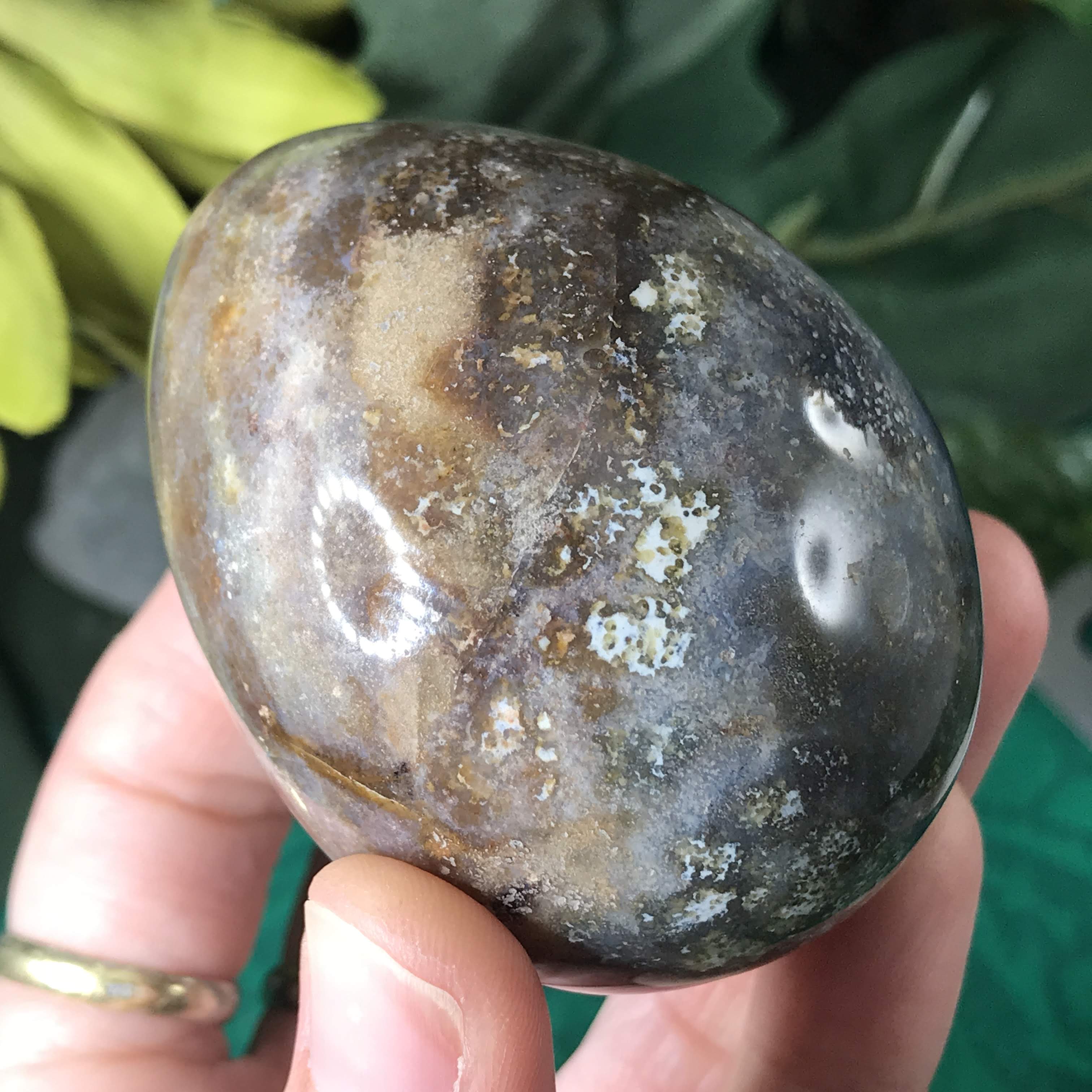 Ocean Jasper Polished Egg, Soothing Colors!