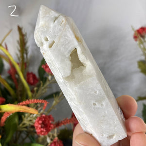 Quartz- Druzy Quartz Raw & Polished Points / Towers / Obelisks! (B723/B724/B726)