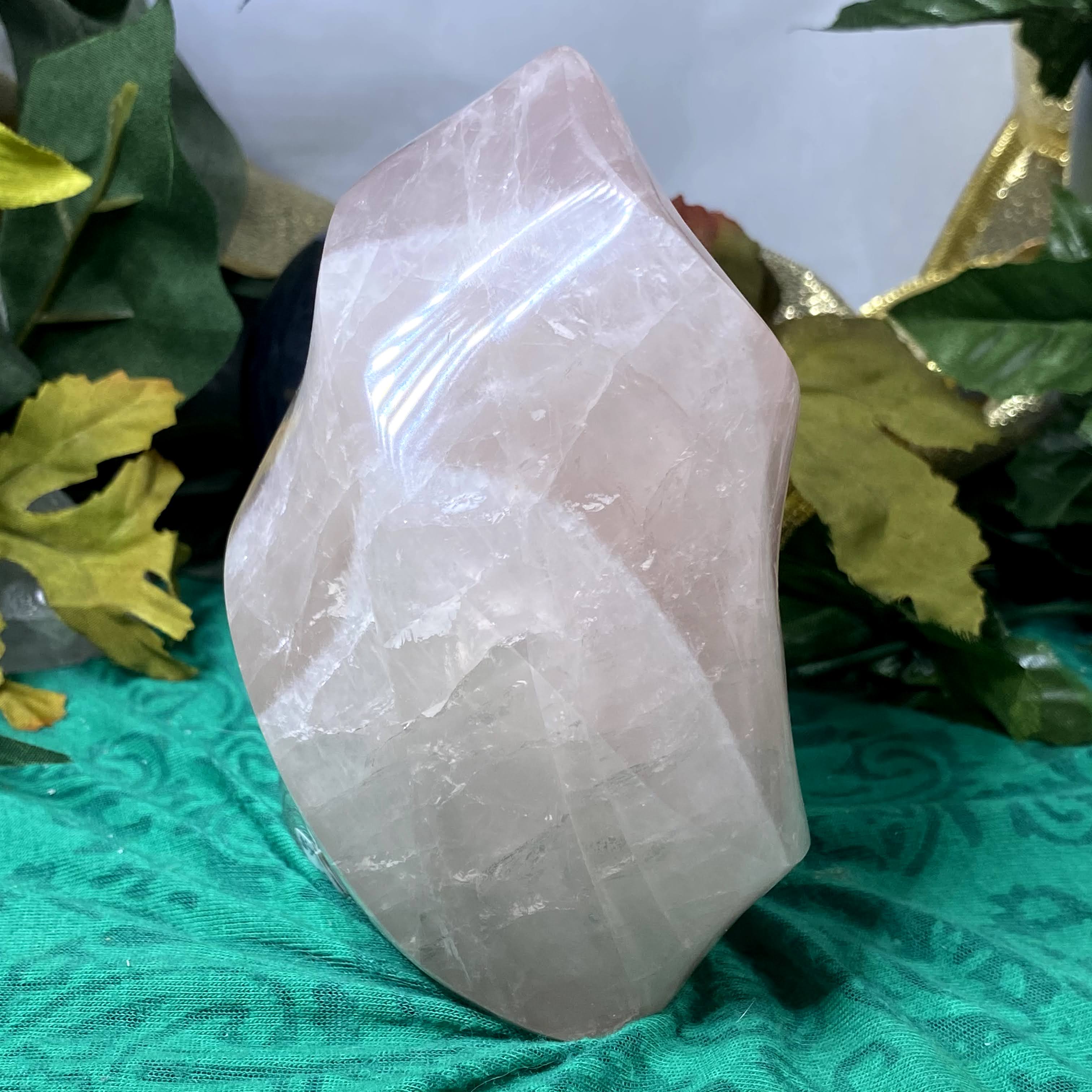 Rose Quartz- Lovely Rose Quartz Polished Flame Free Form (#27)