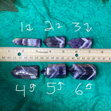 Load image into Gallery viewer, Amethyst- Chevron Amethyst Towers / Points / Obelisks (264,266,267,268)