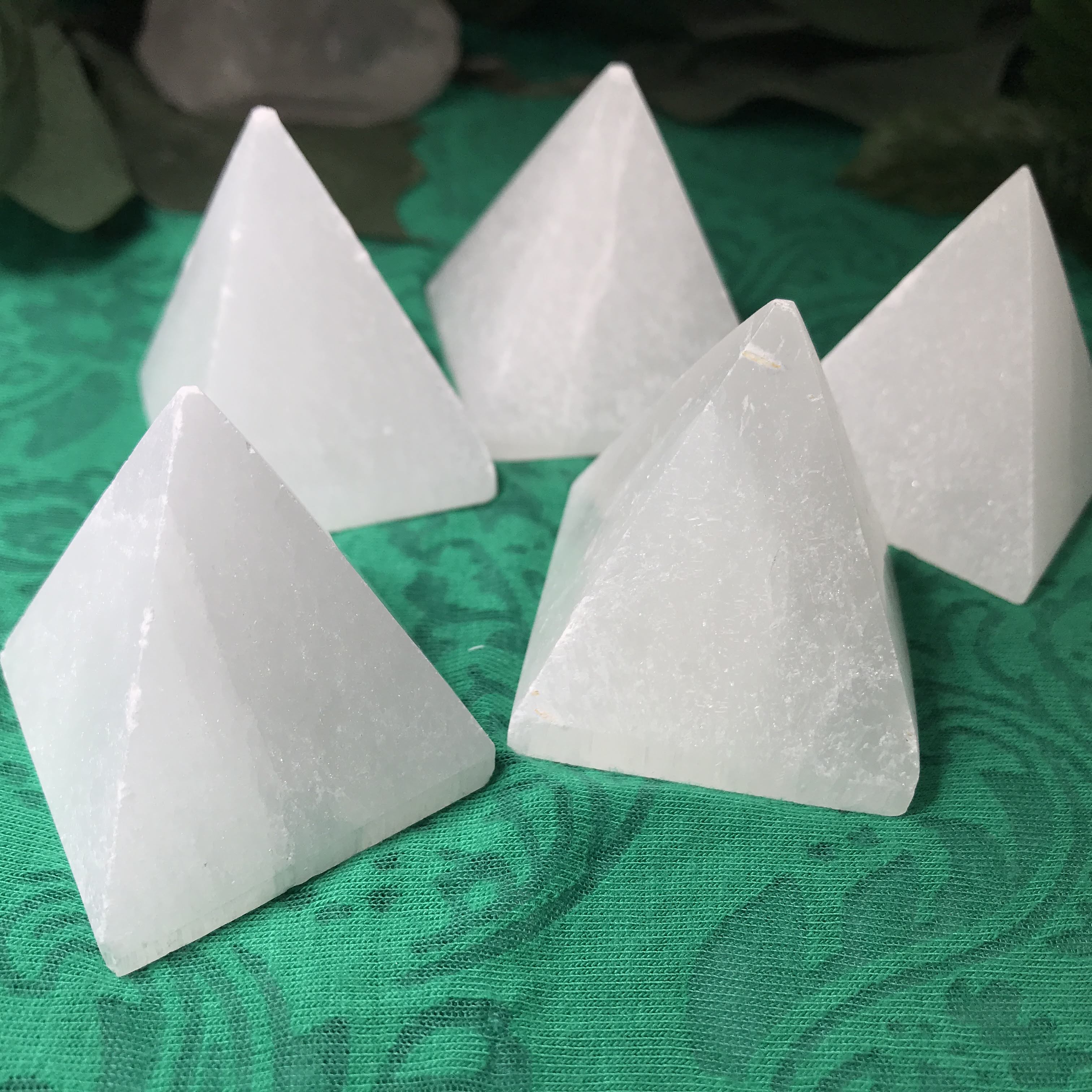 Satin Spar ("Selenite") Pyramid 30mm-40mm