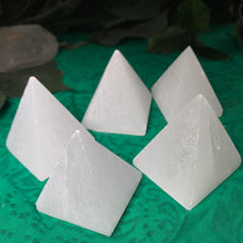 Load image into Gallery viewer, Satin Spar (&quot;Selenite&quot;) Pyramid 30mm-40mm
