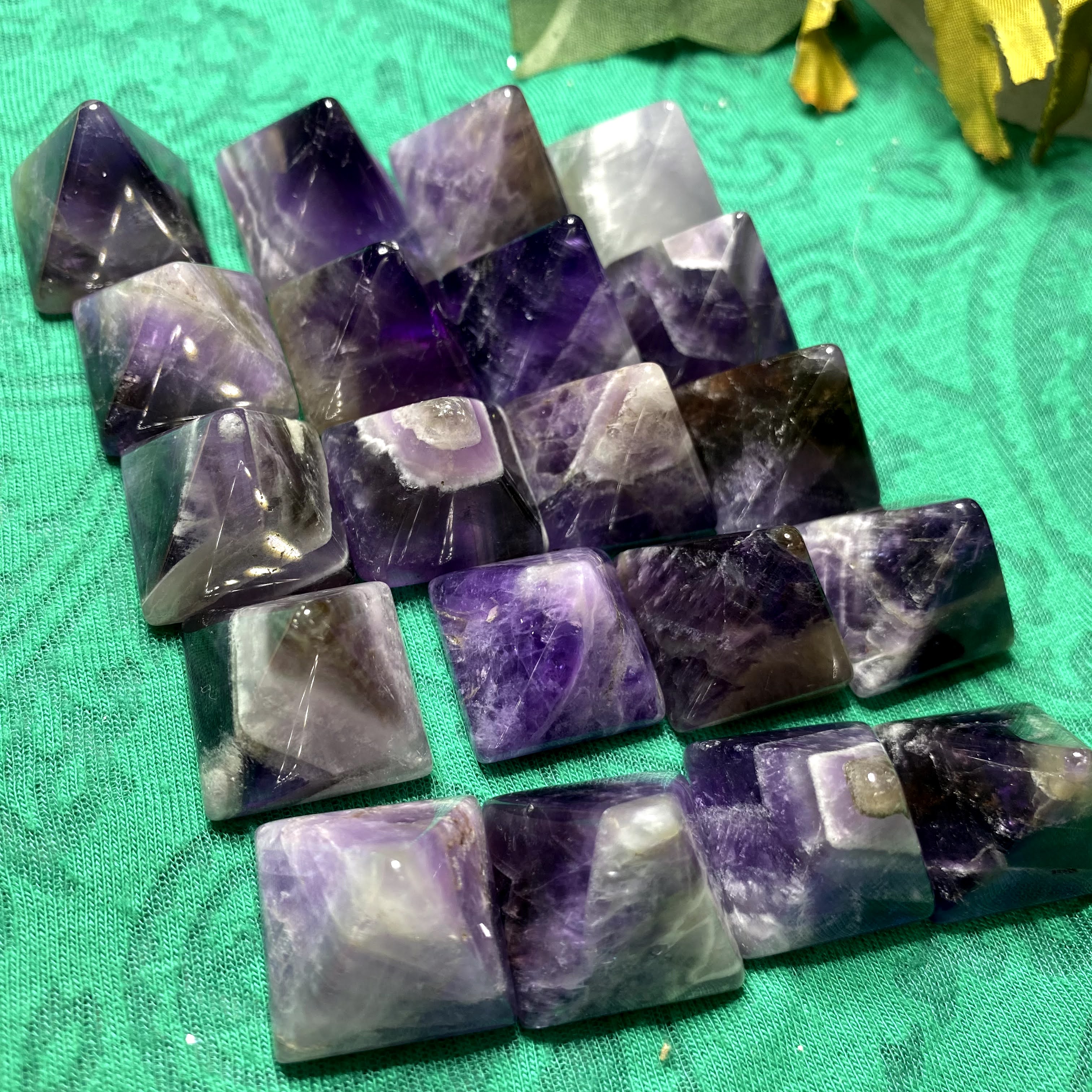 Amethyst -  Chevron Amethyst Small Mini Pyramids! (B290)