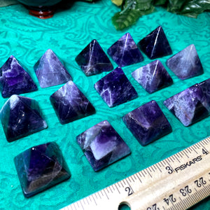 Amethyst -  Chevron Amethyst Medium Mini Pyramids! (B291)