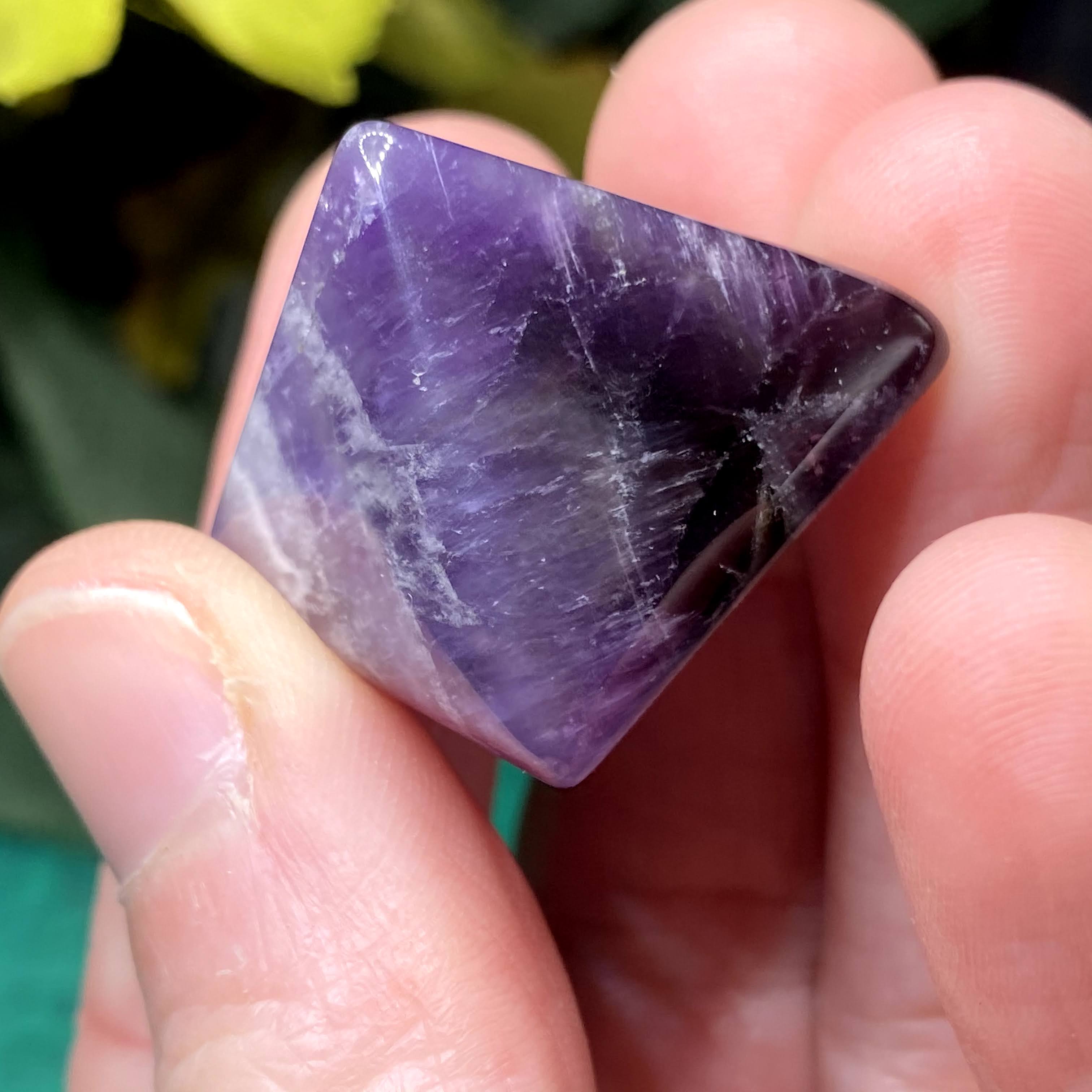 Amethyst -  Chevron Amethyst Medium Mini Pyramids! (B291)