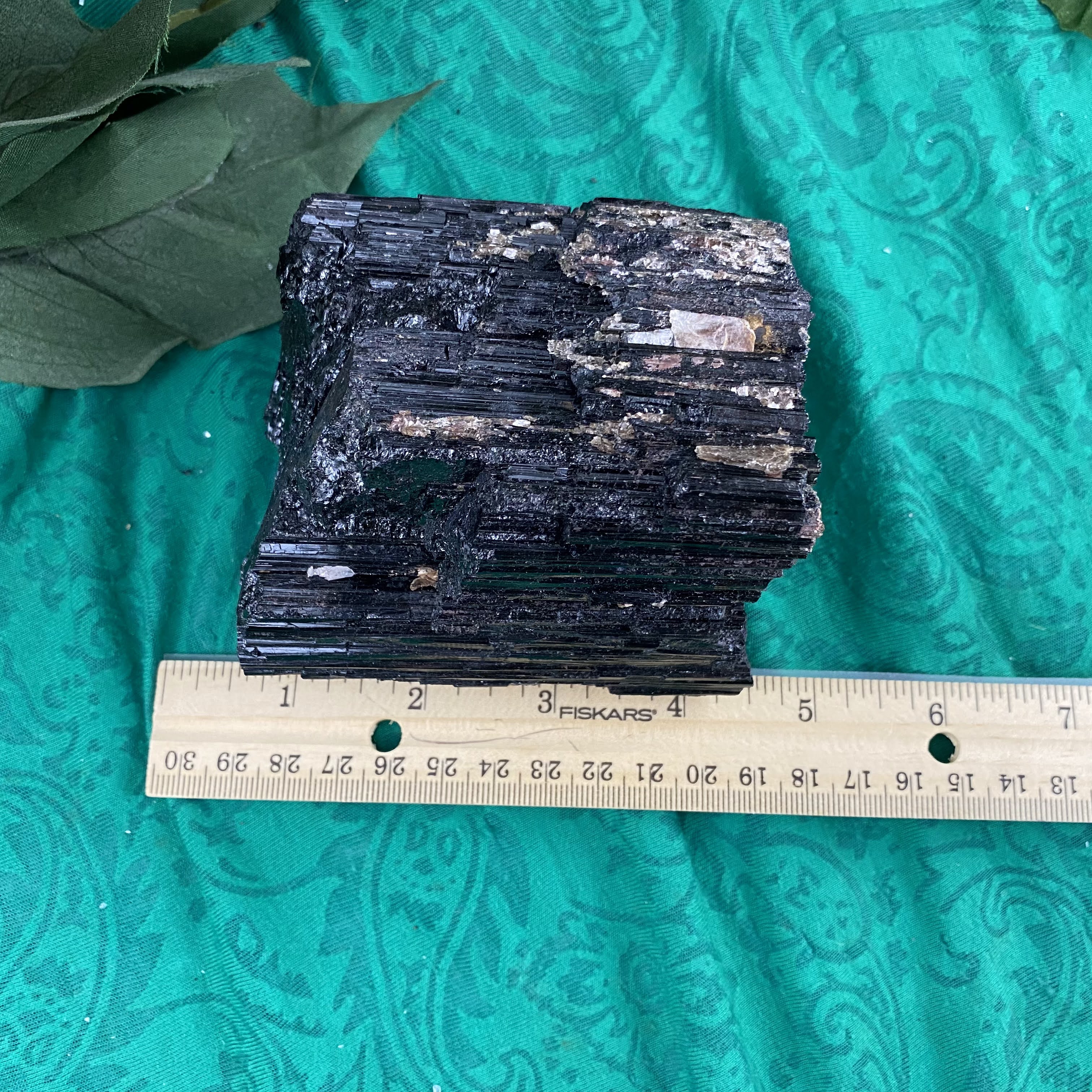 Black Tourmaline (schorl) - Big Chunky Black Tourmaline Specimen with Mica! C475