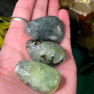 Prehnite & Epidote - Tumbled Stone, Medium (B28)