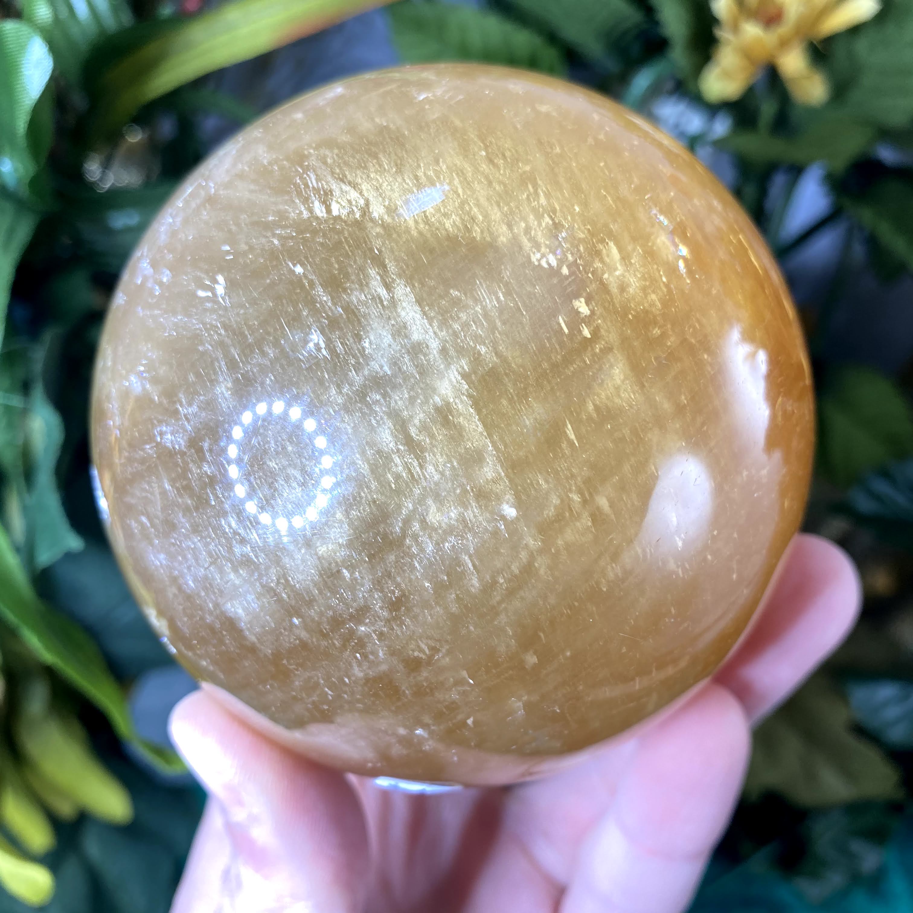 Calcite - Honey Calcite Big Beauty Sphere 87mm (B351)