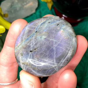 Labradorite - Great Quality SUPER Flashy (w/Purple!) Labradorite Palm Stones! (B540/B541/B542/B543/B546)