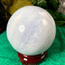 Load image into Gallery viewer, Calcite - Soothing Blue Calcite 74mm Sphere! A922