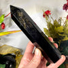 Obsidian - Gold Sheen Obsidian Tower / Obelisk / Large Point! (B580)