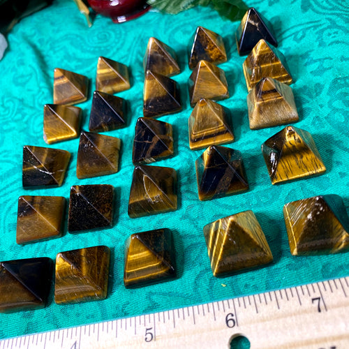 Tiger Eye - Tiger Eye Pyramids! (Small-B286) Per piece or buy more and save!