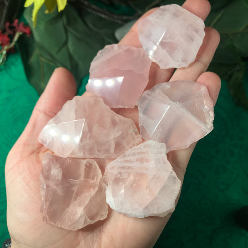 Rose Quartz Polished Flat Bottom with Point on Top!
