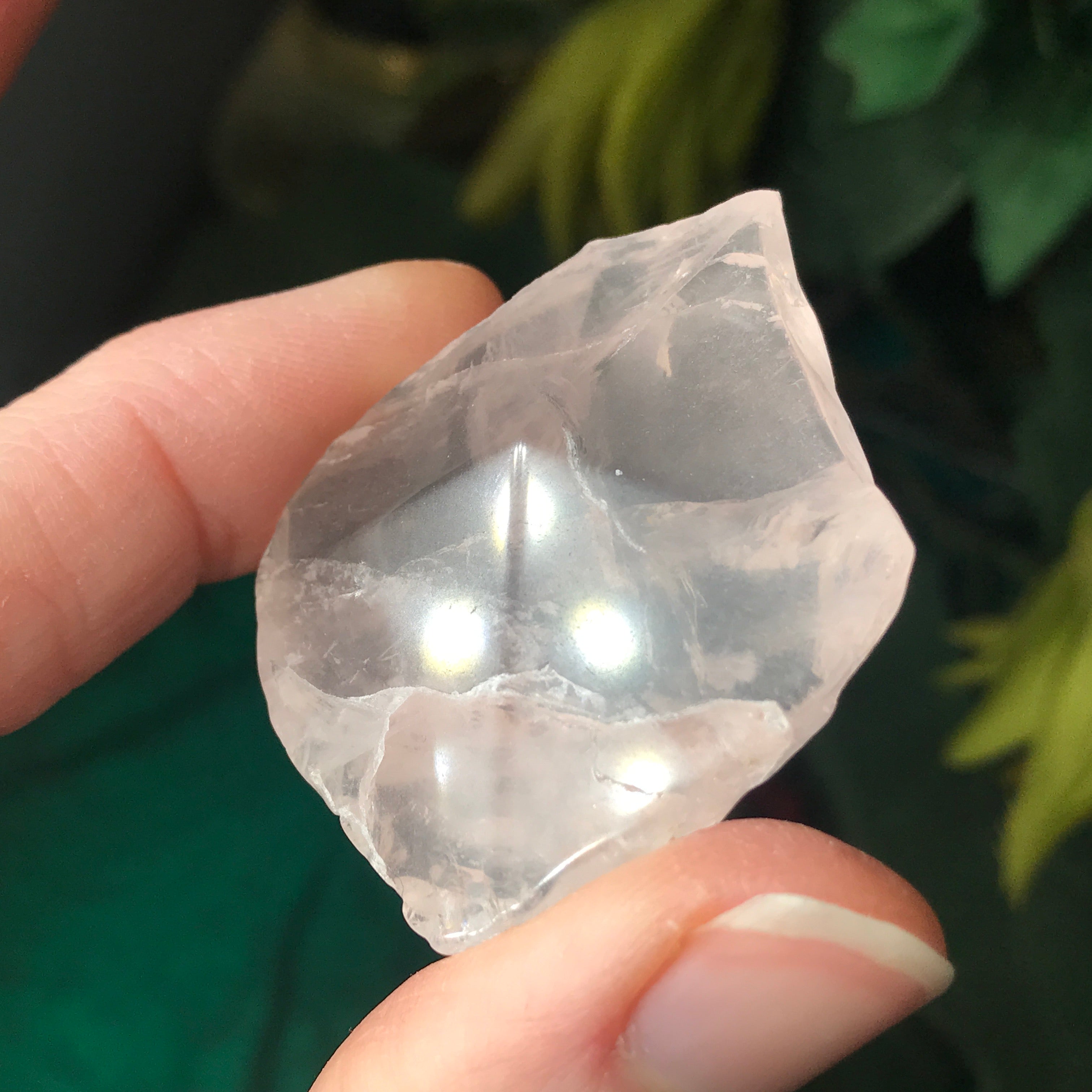 Rose Quartz Polished Flat Bottom with Point on Top!