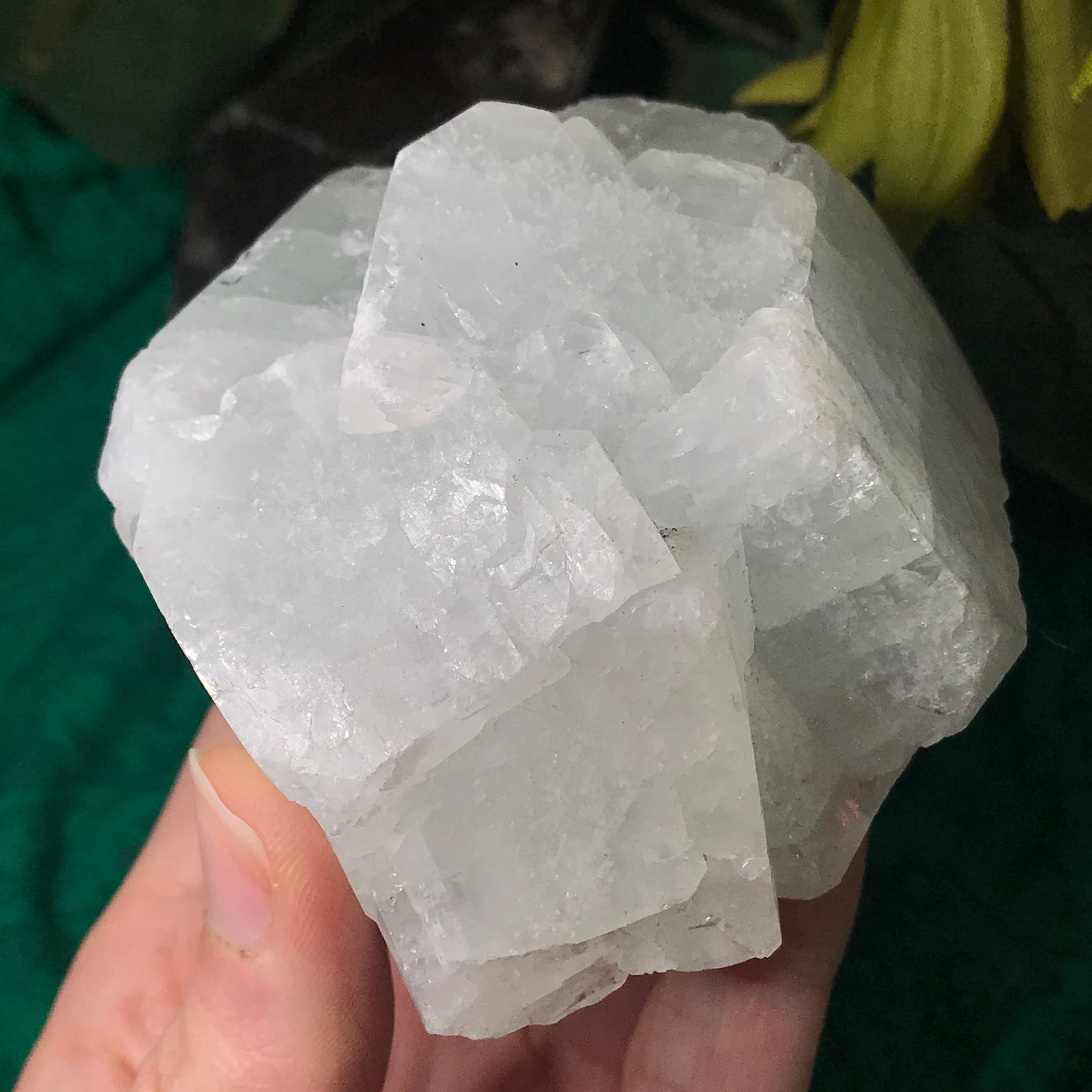 Apophylite with a Touch Minty Green and Rainbows!